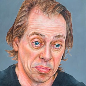 Steve Buscemi original colored pencil illustration