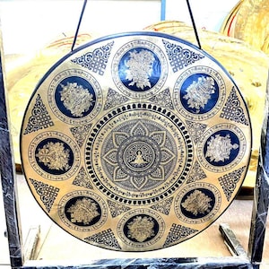 40 cm - 100 cm Tibetan Chau Gong - Tibetan Sound Healing Gong - Handmade in Nepal - Sound Meditation - Sound Bath - Yogi Gong - With Mallet