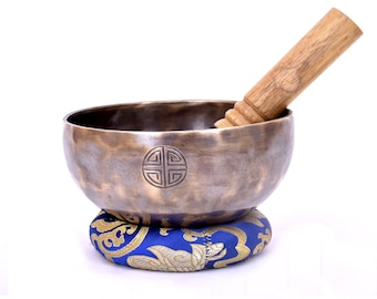 5 inches G note Full Moon Singing Bowl - Throat Chakra Palm size sound meditation singing bowls - Tibetan singing bowls from Nepal