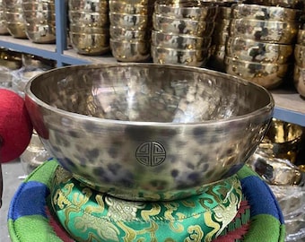 12インチの満月シンギングボウル - 大型ヘッドセラピーボウル - 33cmの