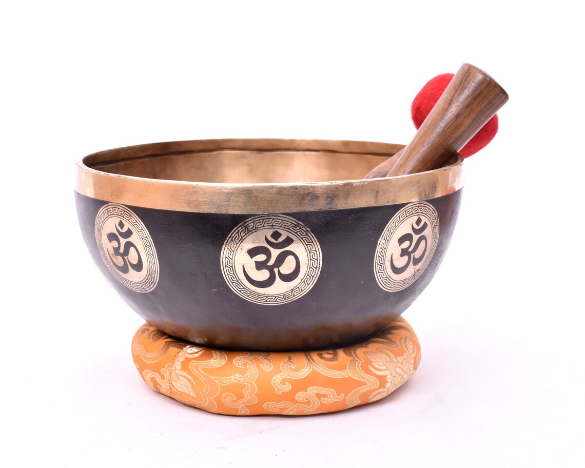 Special Hindu OM Singing Bowl in 8 Inch Diameter tibetan Etsy