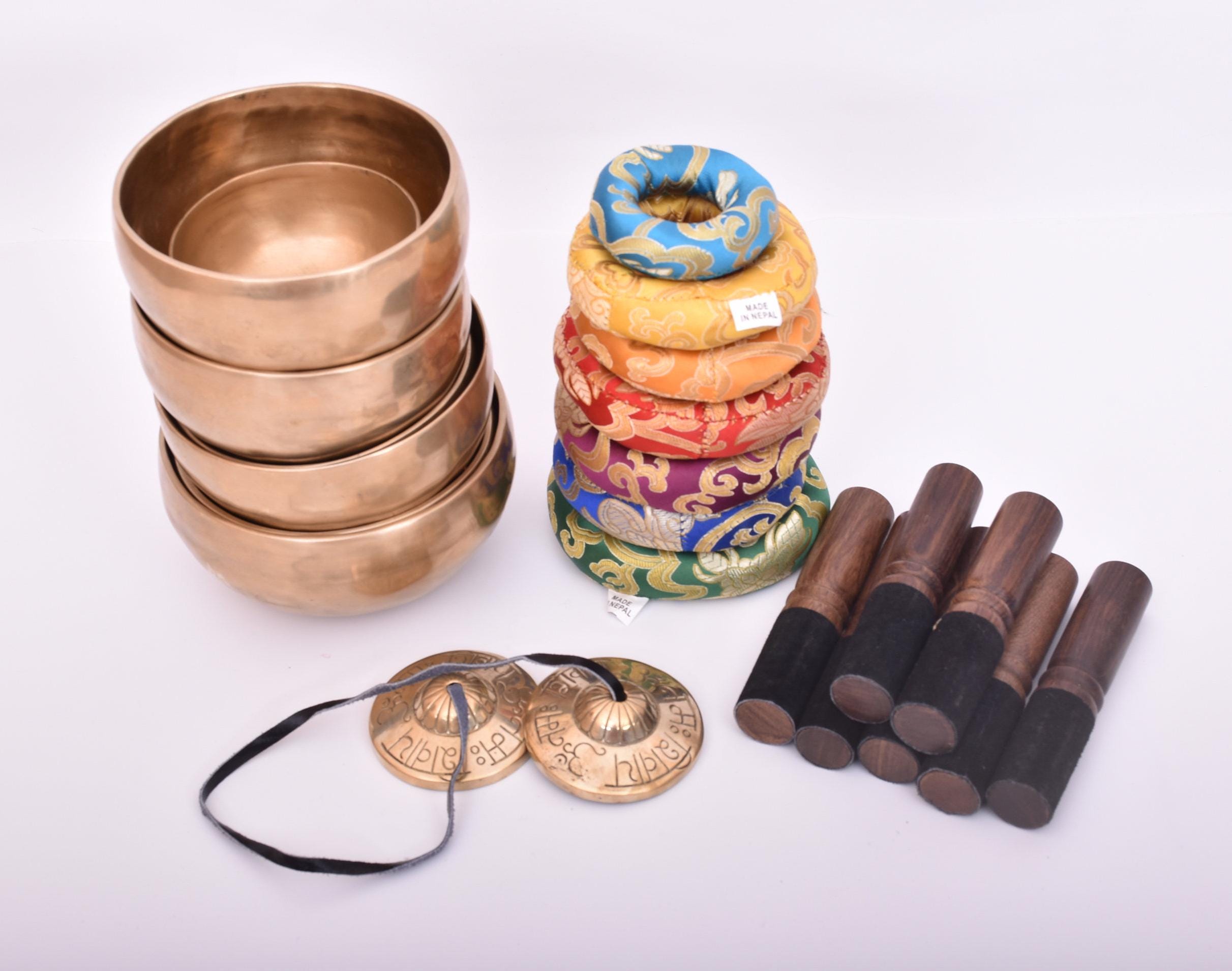 Chakra Healing Tibetan Singing Bowl Set of 7 - 5 Inches Identical Sizes ...
