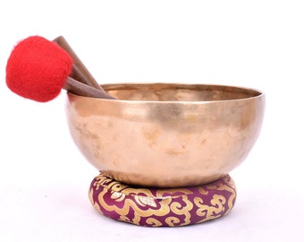 9インチシンギングボウル - 23cmチベットシンギングボウル（マレット