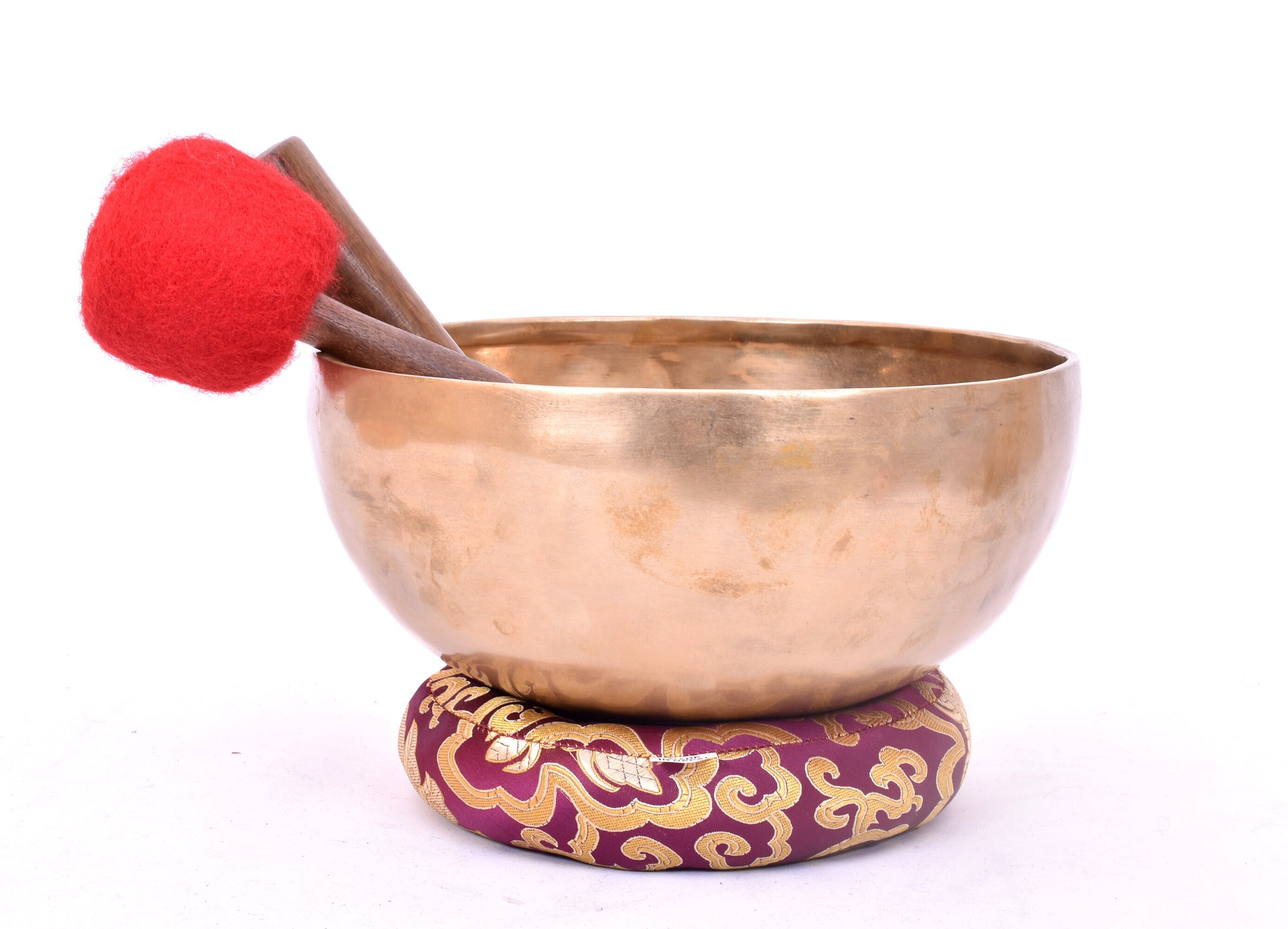 シンギングボウルとマレット 9インチシンギングボウル - 23cmチベットシンギングボウル（マレット