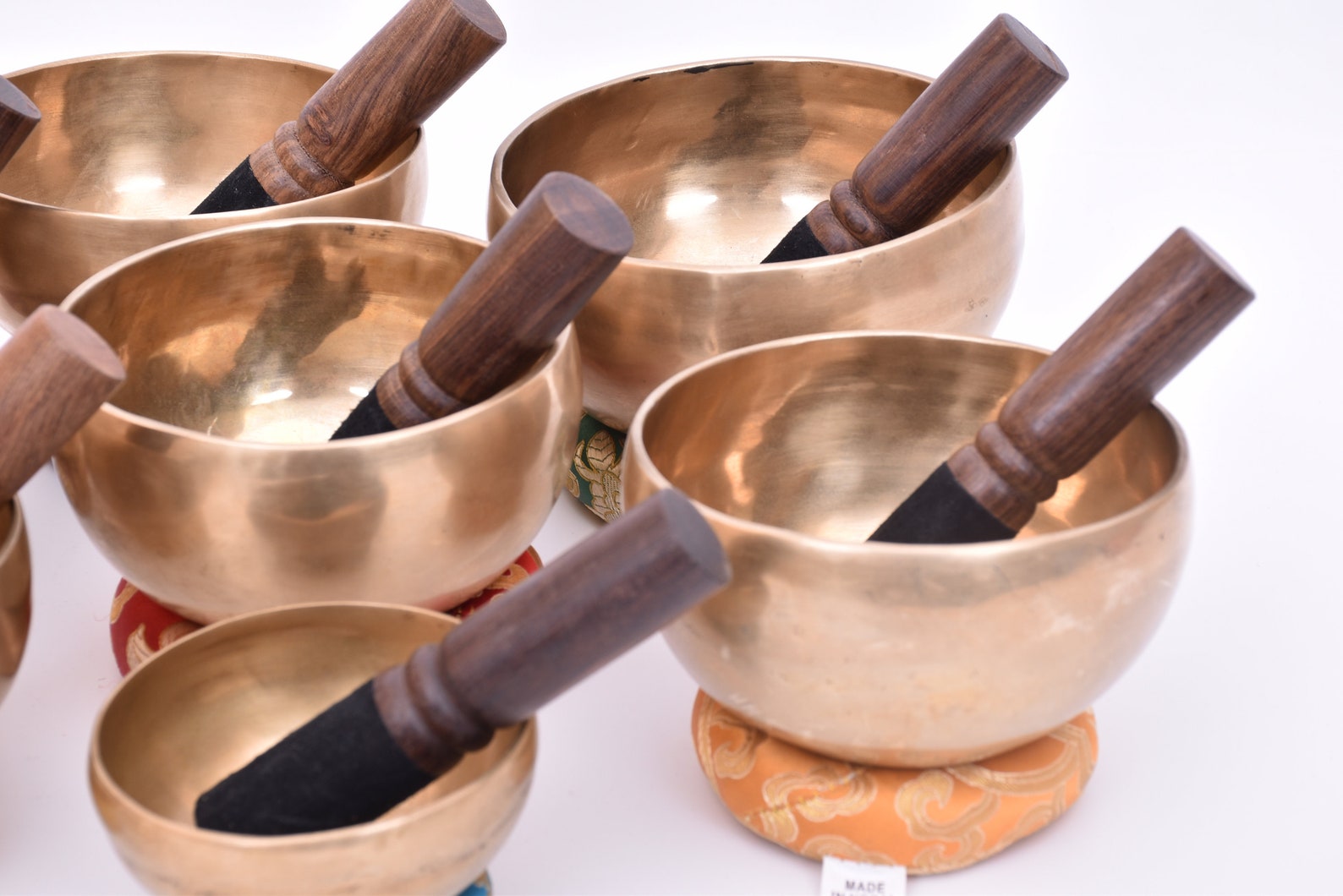 Chakra Healing Tibetan Singing Bowl Set of 7 - 5 Inches Identical Sizes ...