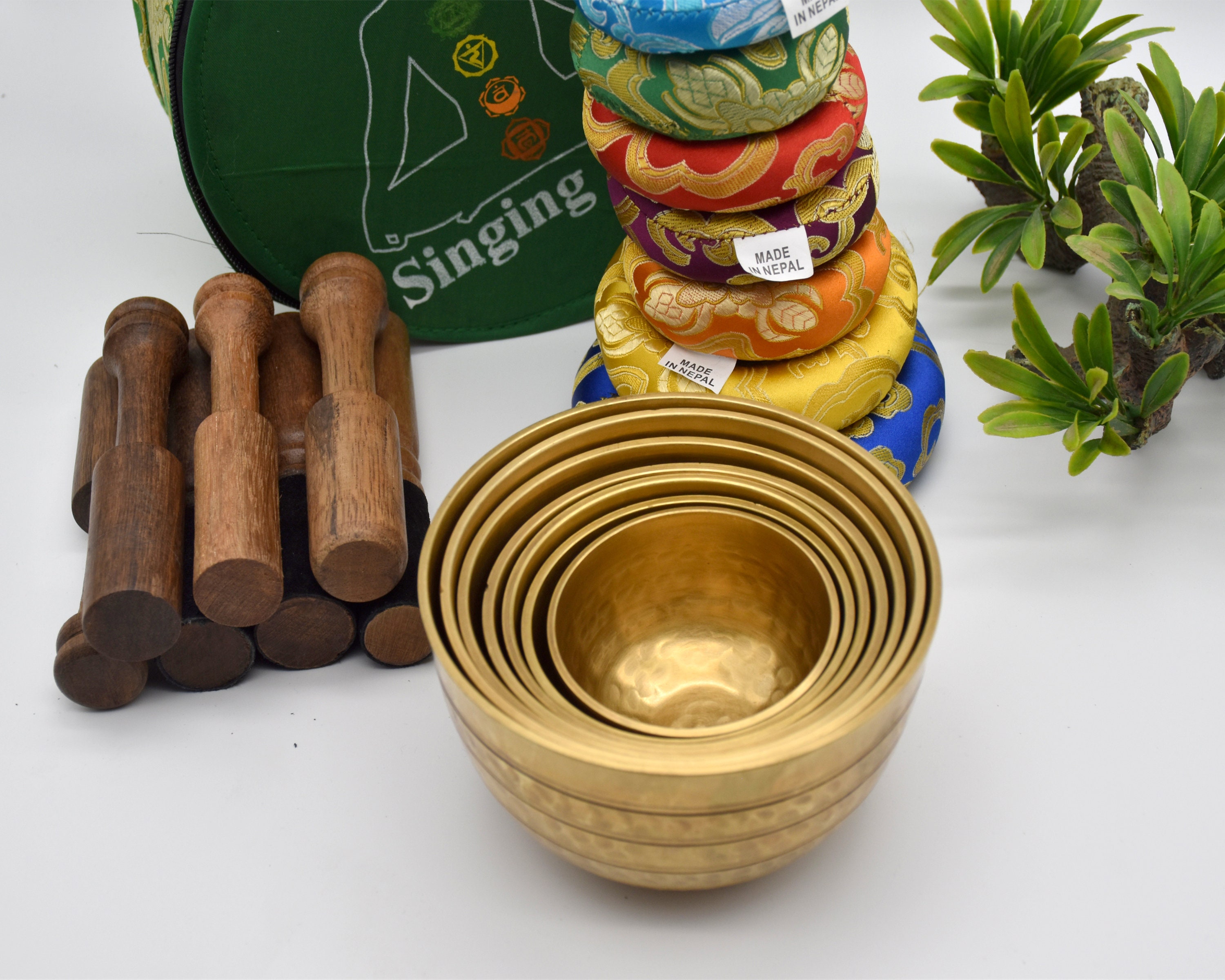Chakra Healing Tibetan Singing Bowl Set of 7 - Singing Bowls With Carry ...