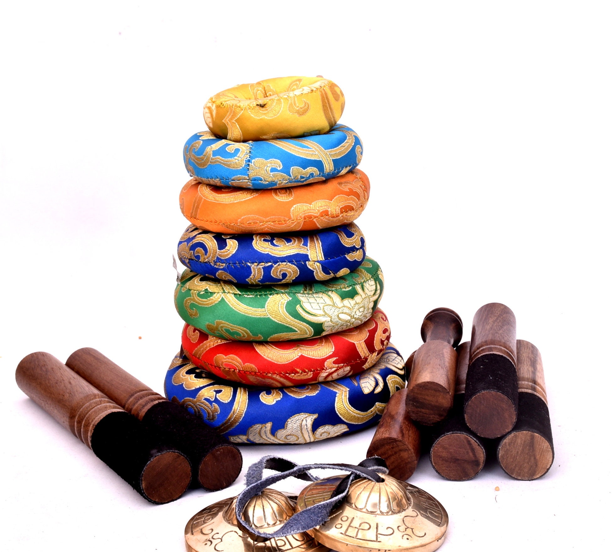 thumbnail image 2 of Chakra Singing Bowl Set Of 7 - Handcrafted Tibetan Sound Healing 2 of 10