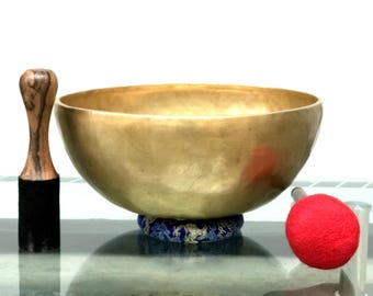 9インチシンギングボウル - 23cmチベットシンギングボウル（マレット