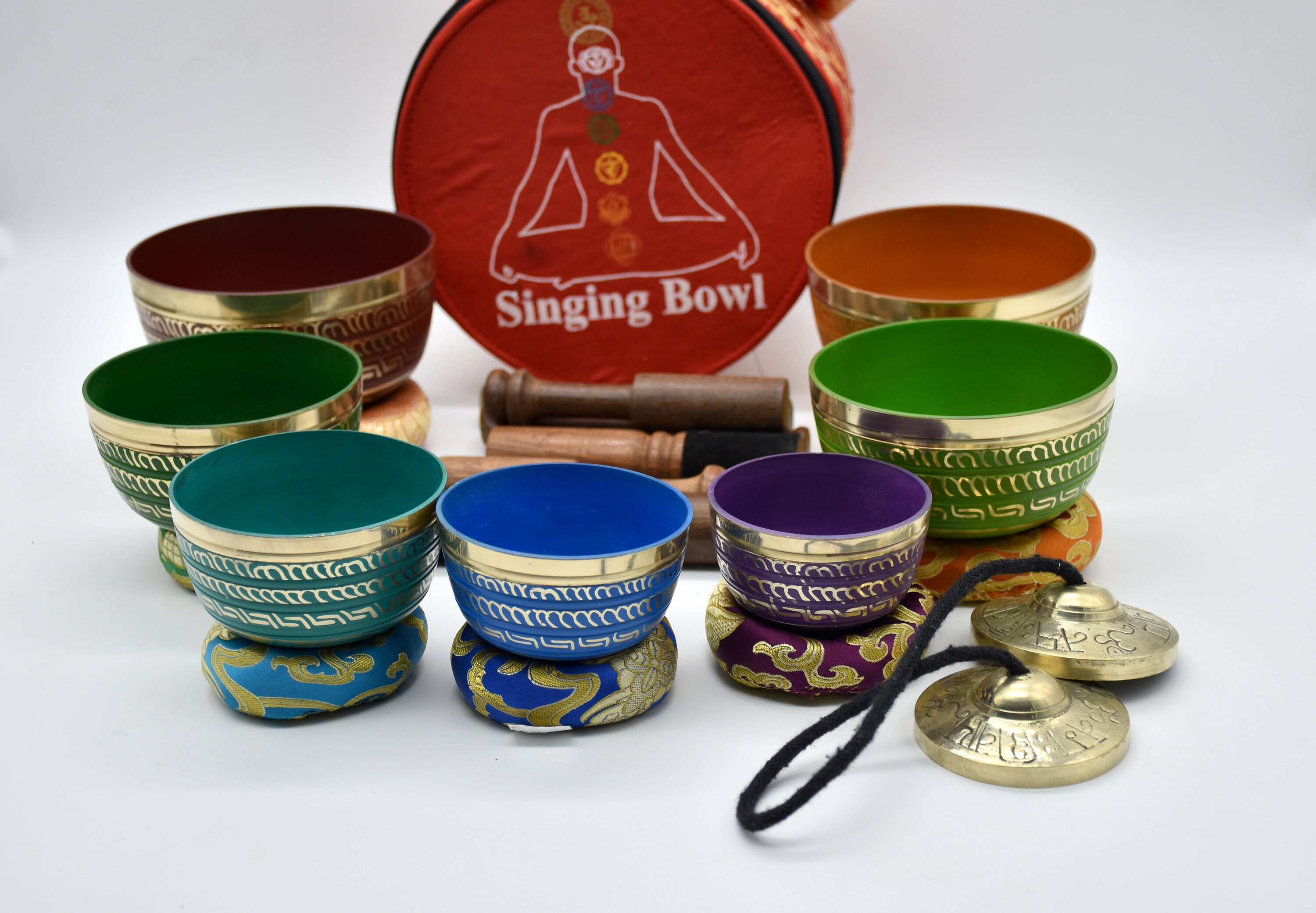 Chakra Singing Bowl set de 7 Tibetan Singing Bowls for sound Etsy