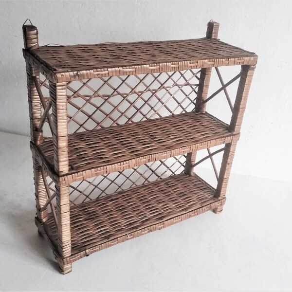 Wicker Wall Shelf Etsy
