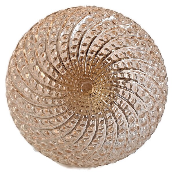 Vintage wall amber lamp / modern ceiling lamp / embossed bubble glass sconce