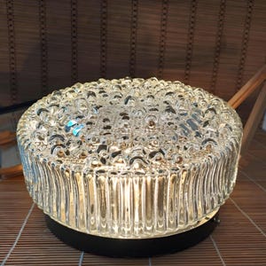 Mid Century Bubble Glass Sconce / Flush Mount Lamp / By Motoko Ishi, 1960-1970