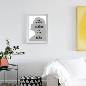 Woman Positive Affirmation Print, I am Woman