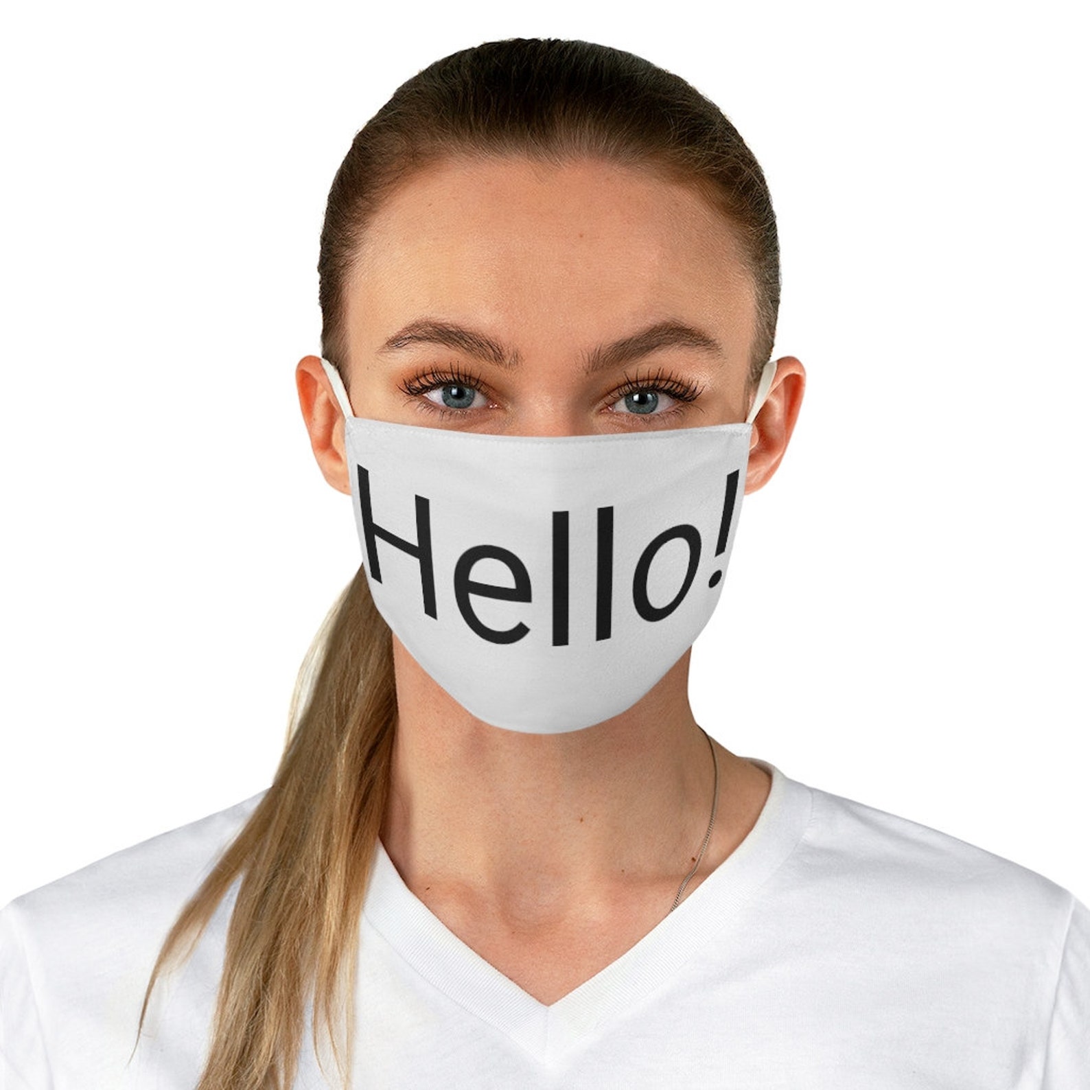 Hello Face Mask Etsy