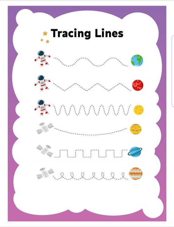 Worksheet Alphabet A to Z and Numbers 1 to 10 Tracing (line