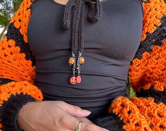 Crochet Halloween Spooky Lolita Shawl Pattern: Made to measure Bolero (Digital Download)