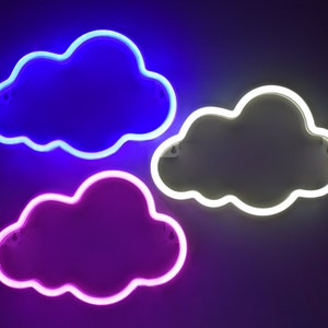 Fluffy Cloud White Neon Lights Sign LED for Bedroom Light - Etsy