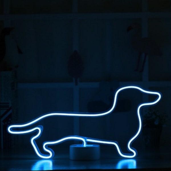 Dachshund Dog | Neon Light (LED), Sign Lights for Bedroom, Night Plug in for Toddlers and Kids, Bedroom Dog, Bar Light