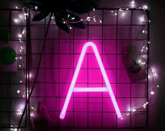 Personalizado rosa neón luz letras y números (LED) / personalizado neón signo, luces de nombre, casarse conmigo luces, decoración aniversario de la boda,