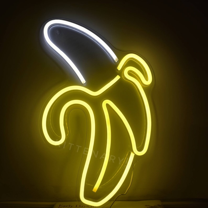 Large Banana Neon Light LED Sign Lights for Wall Mount Etsy