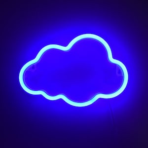 Fluffy Cloud White Neon Lights Sign LED for Bedroom, Light Decoration ...