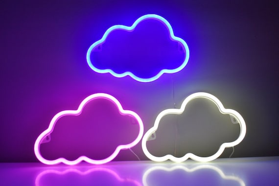 Fluffy Cloud White Neon Lights Sign LED for Bedroom Light - Etsy