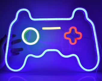 Controlador de juego / luz de neón (LED), luces de signos en forma de juego para la decoración de montaje en pared, lámpara de bar y parrilla, arte acrílico colgante