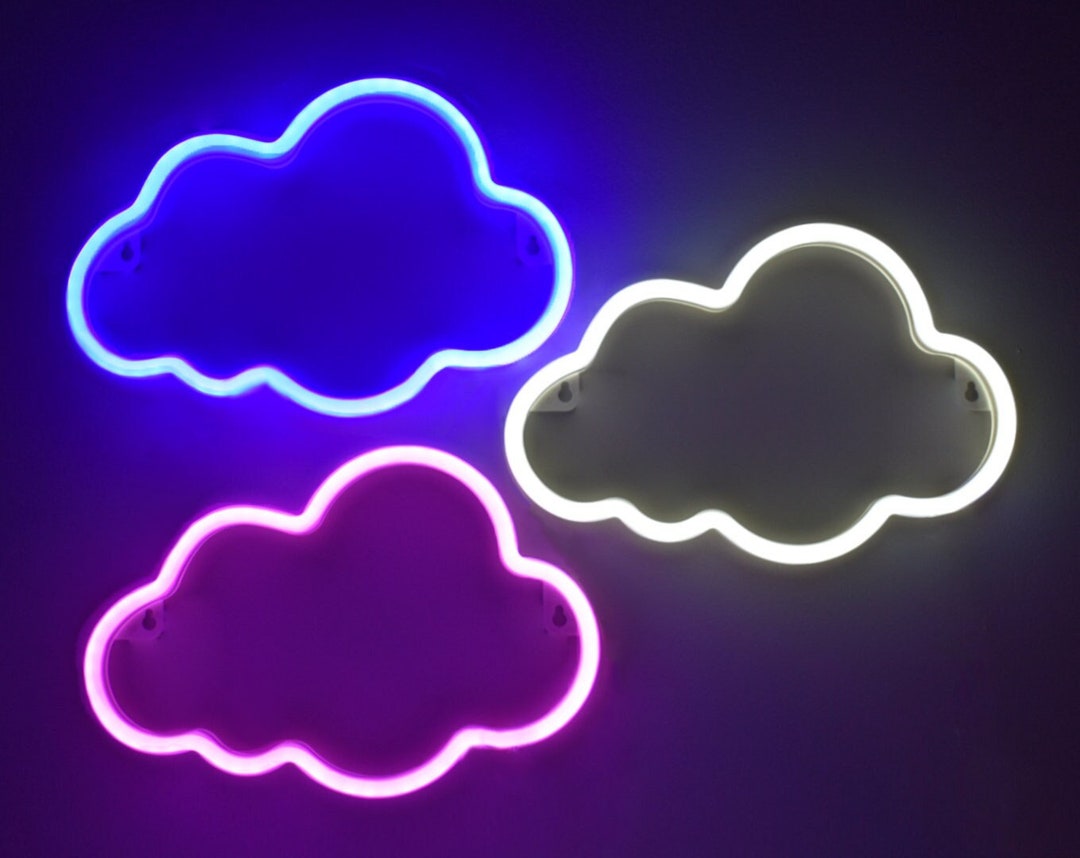 Fluffy Cloud White Neon Lights Sign LED for Bedroom Light - Etsy