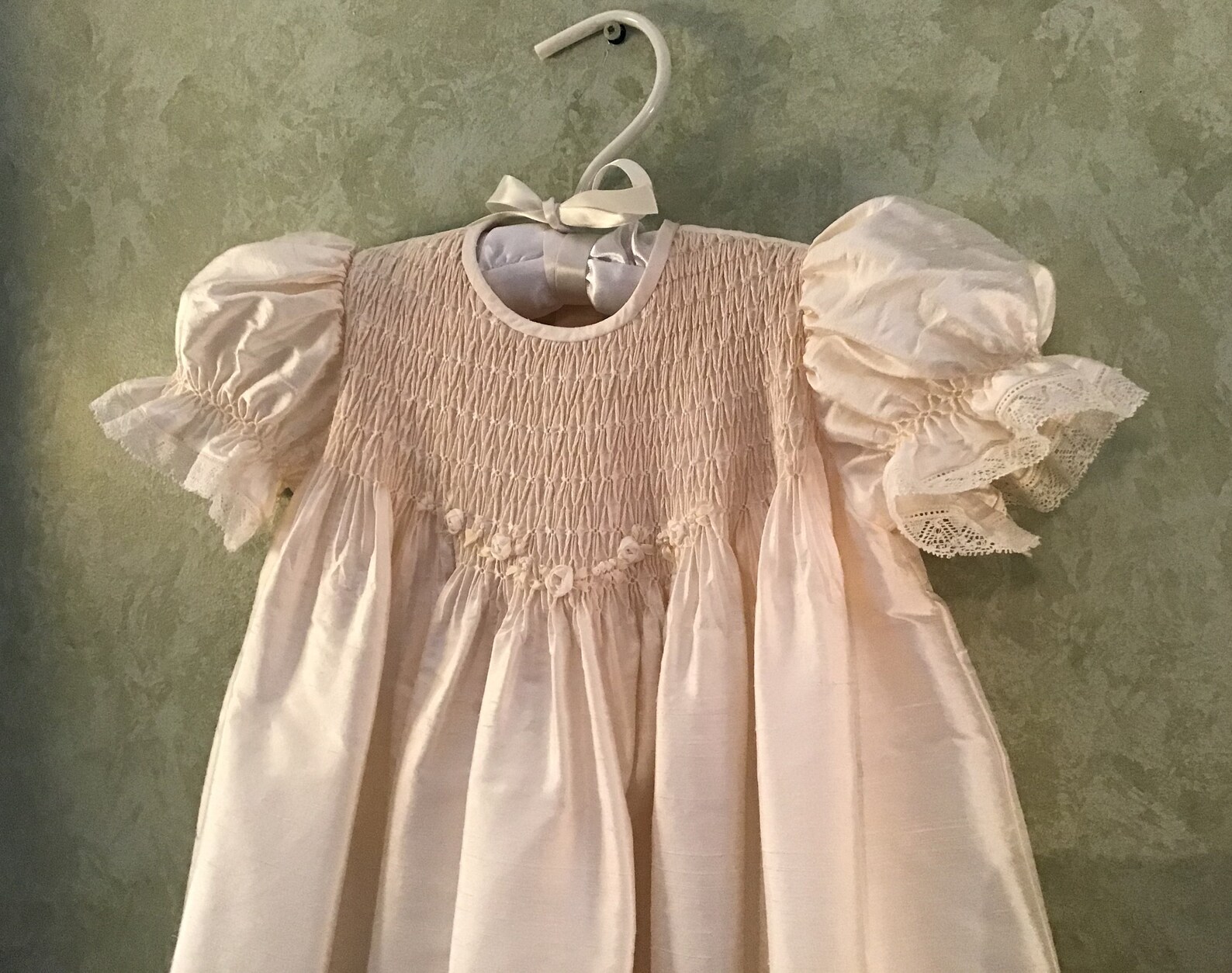 Christening - Silk Smock Short Dress