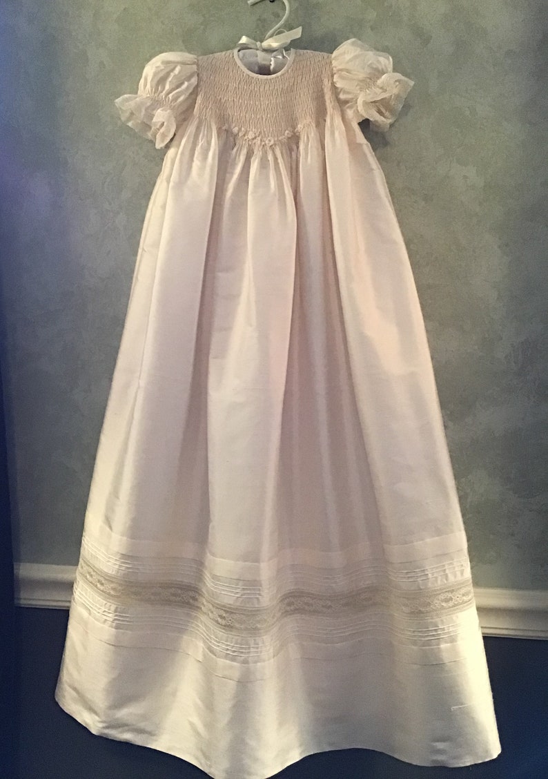 Christening - Silk Smock Short Dress main image 0