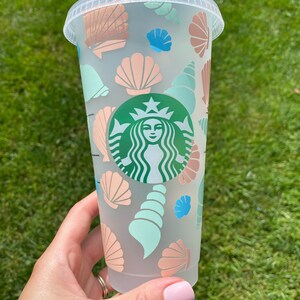 Color Changing Starbucks Cup  Full Wrap Hearts Starbucks Cold Cup