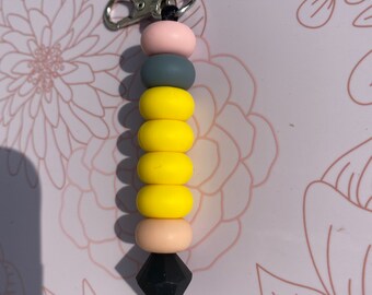 Pencil shaped Keychain/ Pencil Lanyard charm/ Teacher Keychain/ Back to School/ backpack charm