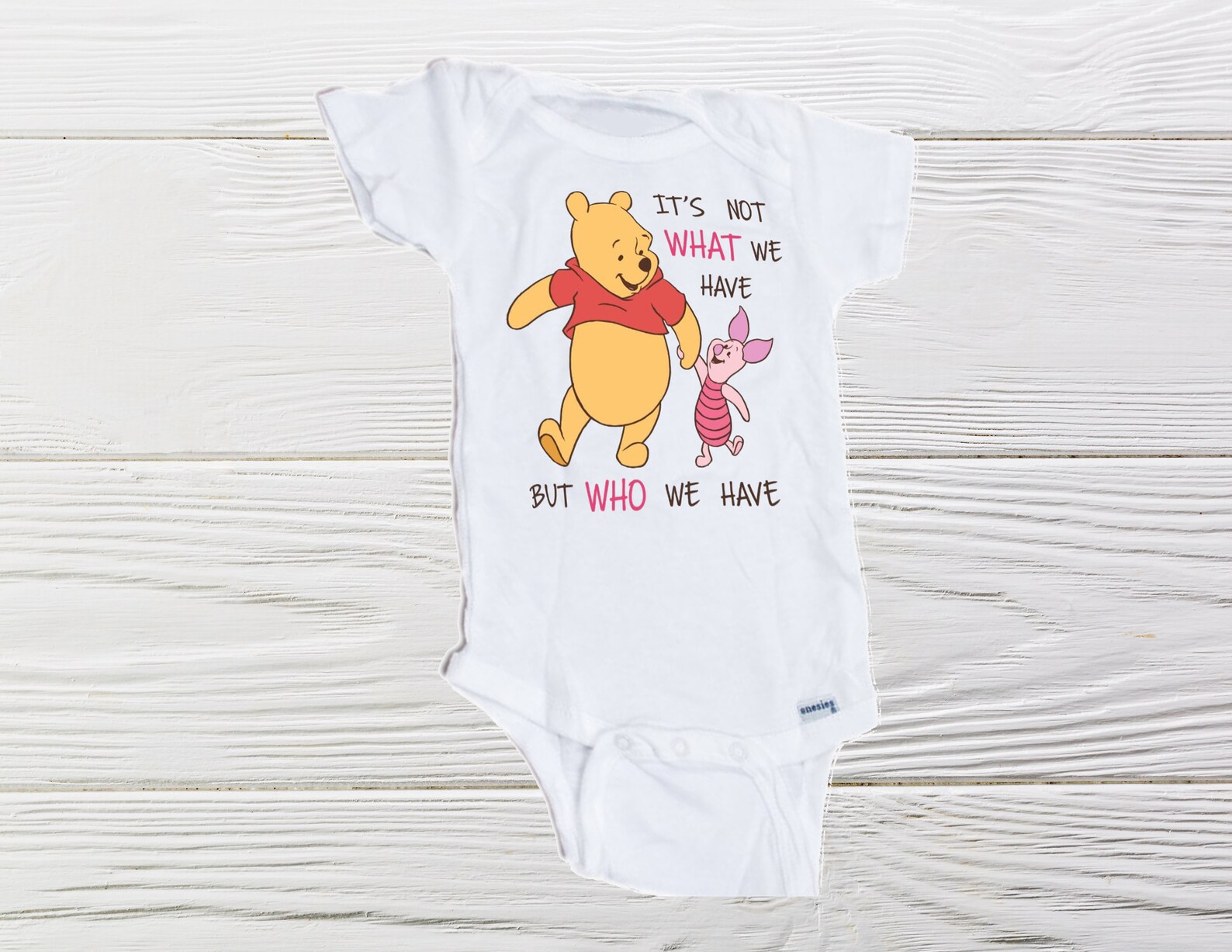 Winnie the Pooh Baby Onesie Classic Pooh and Piglet Onesie Etsy