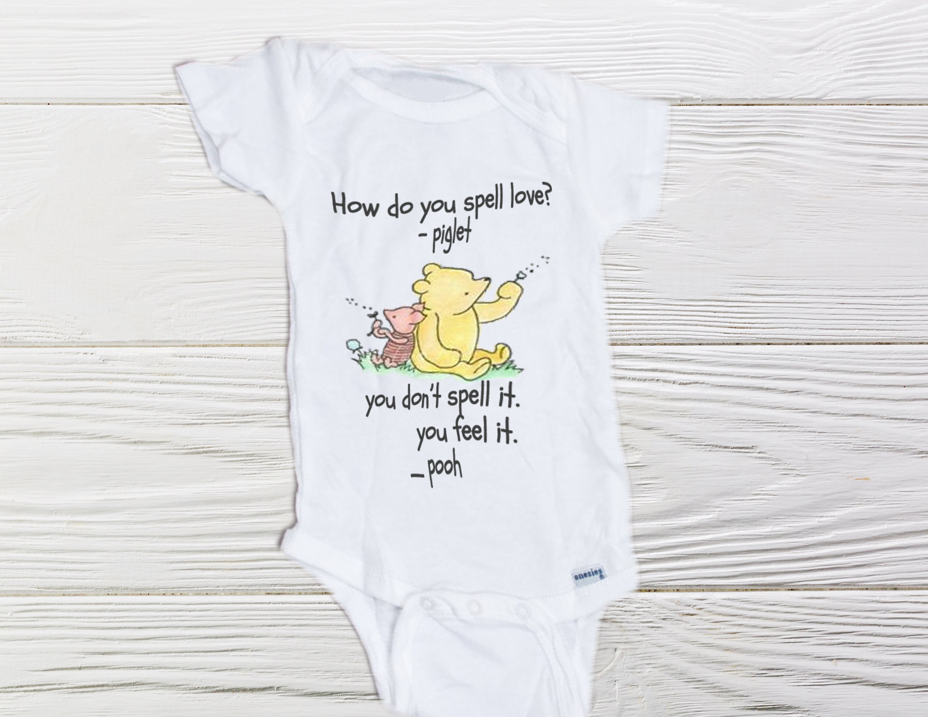 Pooh Piglet Onesie Winnie the Pooh Onesie Baby Shower Gift - Etsy