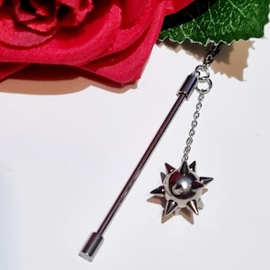 Morning Star necklace - Ball and Chain - wedding gift - unisex jewellery - Gold, Silver and Black variations - For her - Wife - Girlfriend