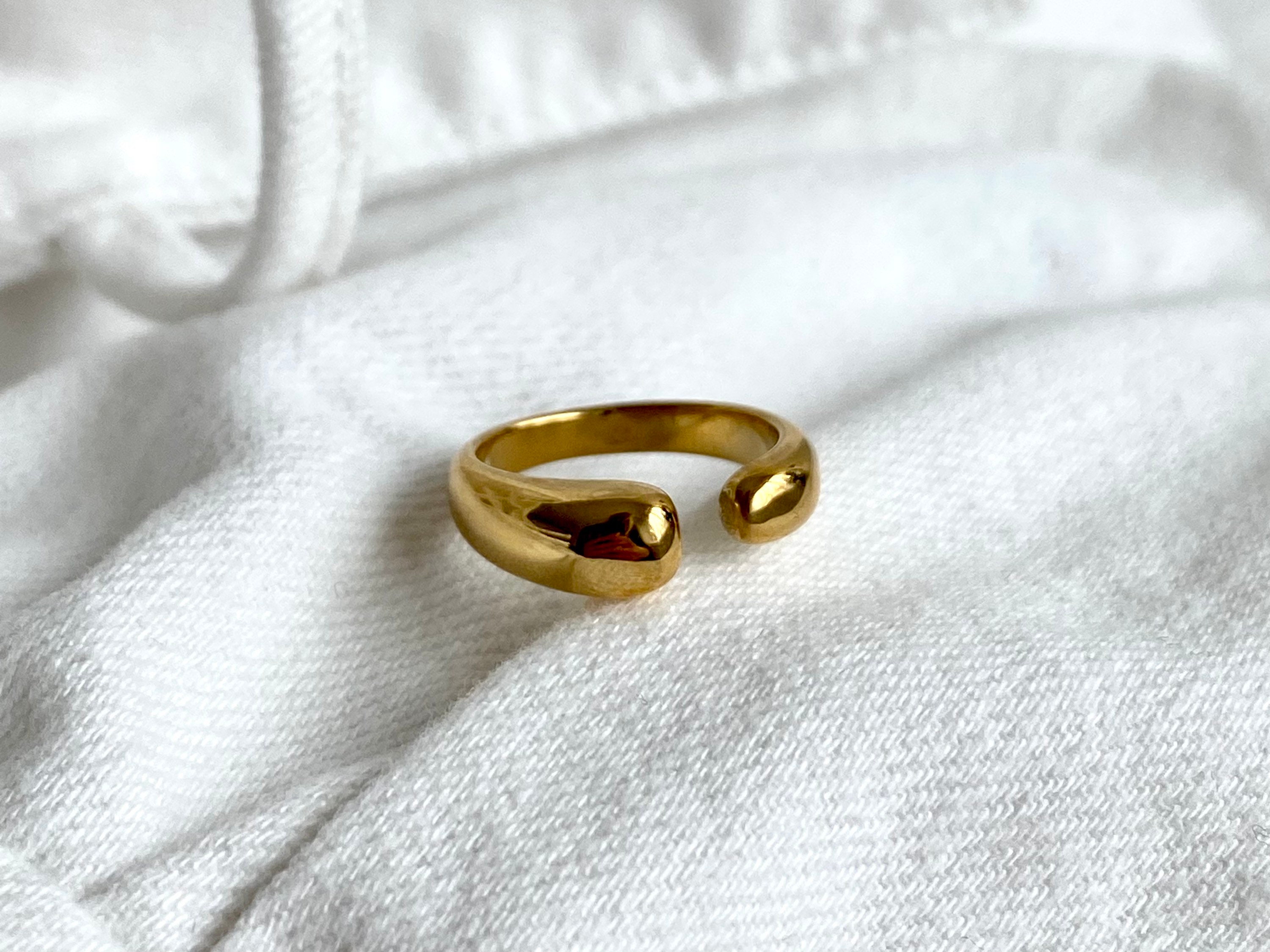 Open Front Wrap Around Gold Ring. Gold Open Ring. Gold Plated - Etsy UK