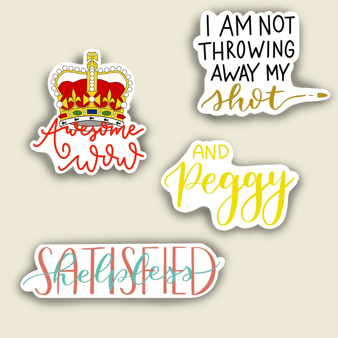 Hamilton Quote Sticker Pack - Etsy