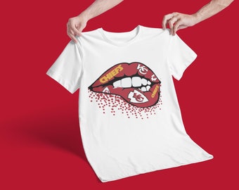 red glitter lips t shirt