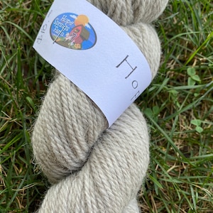 Light Gray Yarn 50 percent alpaca 50 percent wool 3 ply worsted weight image 1