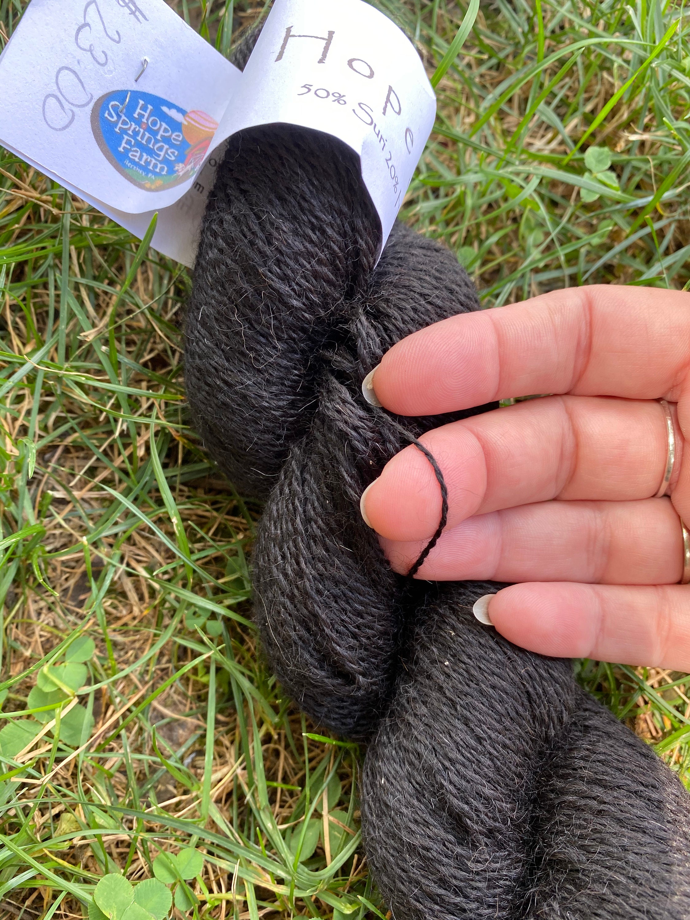 Black Alpaca Yarn 50 Percent Suri Percent Huacaya 30 Etsy