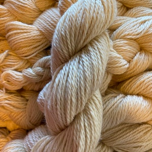 Cream Leicester Longwool 3 ply bulky weight yarn