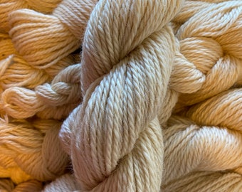 Cream Leicester Longwool 3 ply bulky weight yarn