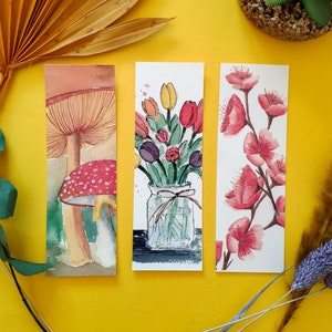 Set di segnalibri deluxe, segnalibri floreali, segnalibri femminili, regalo per gli amanti dei libri, segnalibro per gli amanti della botanica, segnalibro con tulipani