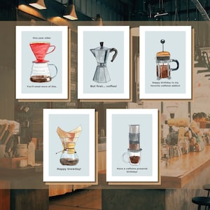 Koffieliefhebber kaartencollectie