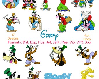 Mickey and Friends Instant Download Donald Disney Holiday 40 Designs Pluto Minnie Disney Christmas Machine Embroidery Goofy