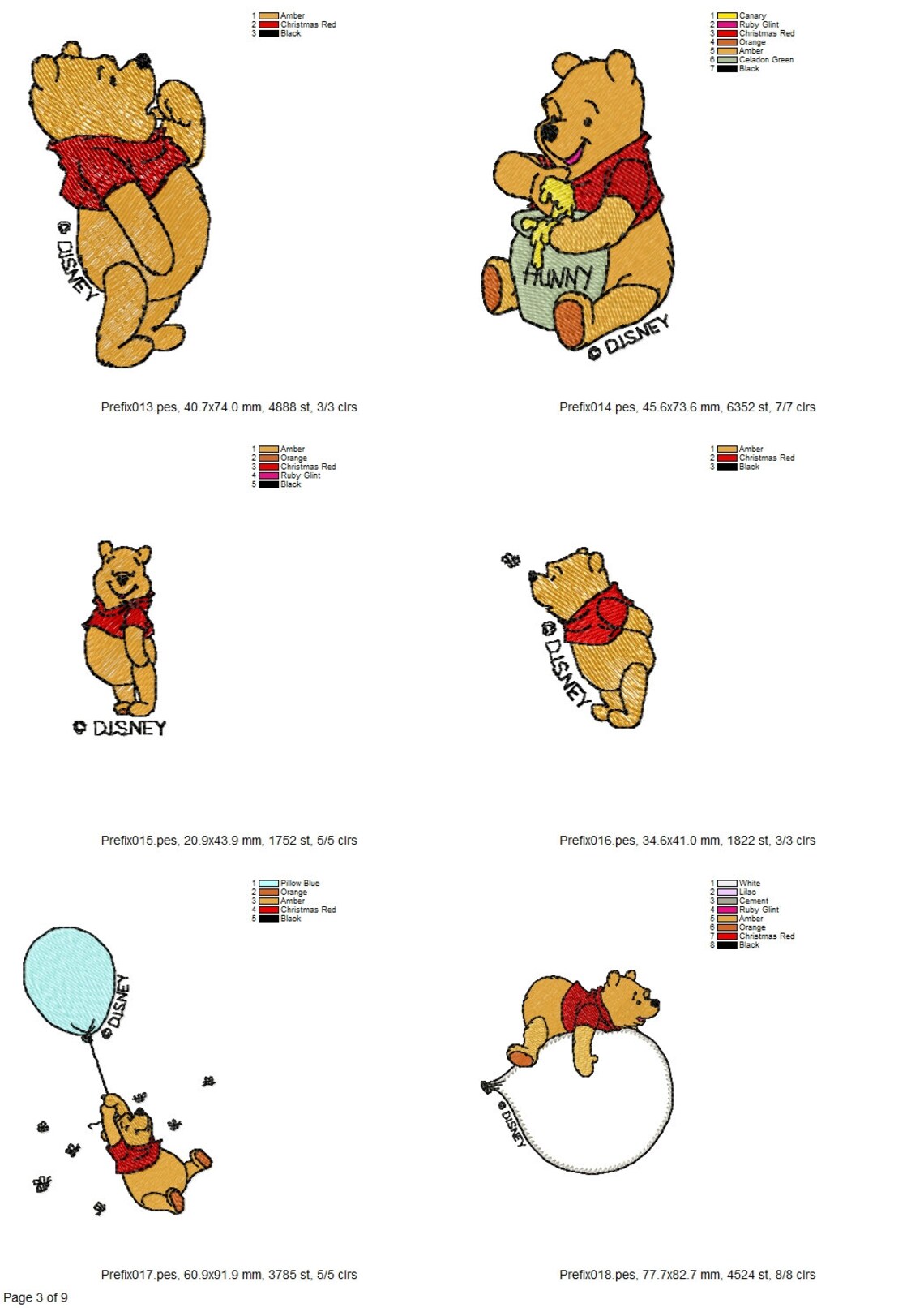 Winnie the Pooh Machine Embroidery 53 Designs 4 Inch Hoop Etsy