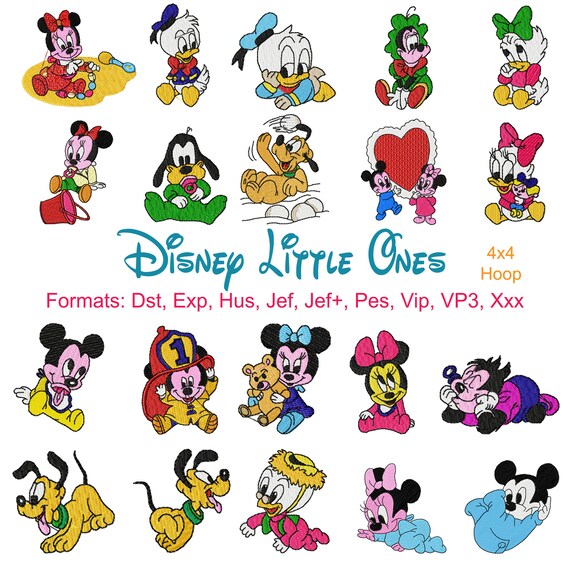 Disney Babies Machine Embroidery Files 22 designs 4 Inch Etsy France