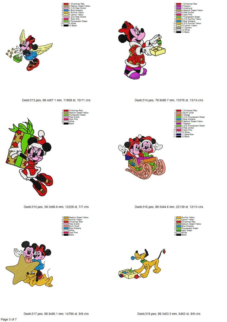 Mickey and Friends Instant Download Donald Disney Holiday 40 Designs Pluto Minnie Disney Christmas Machine Embroidery Goofy