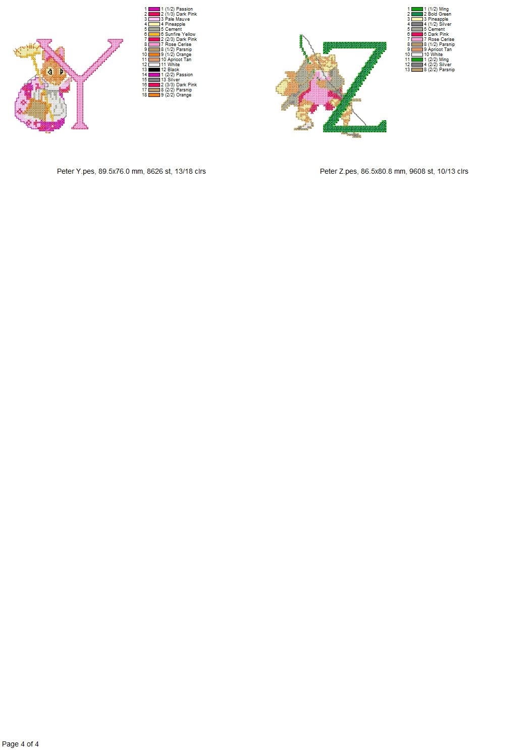 Peter Rabbit Cross Stitch Alphabet Machine Embroidery 26 Etsy Australia