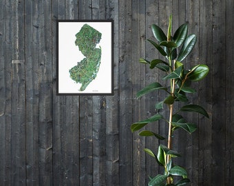 Framed New Jersey Poster